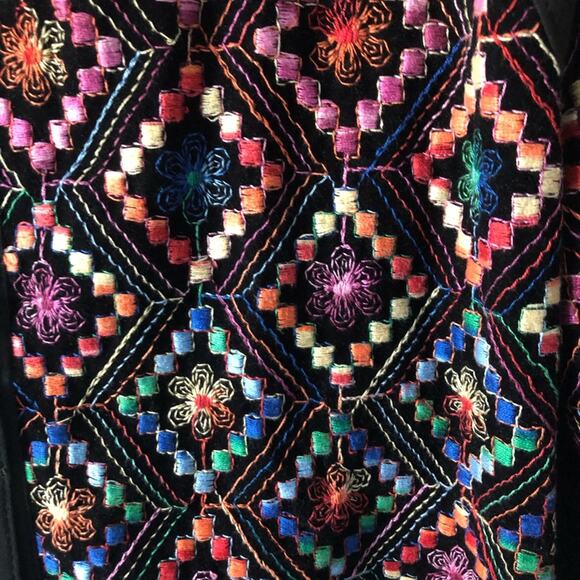 Gene Ewing Embroidered Jacket Rainbow Geometric L - Picture 7 of 9
